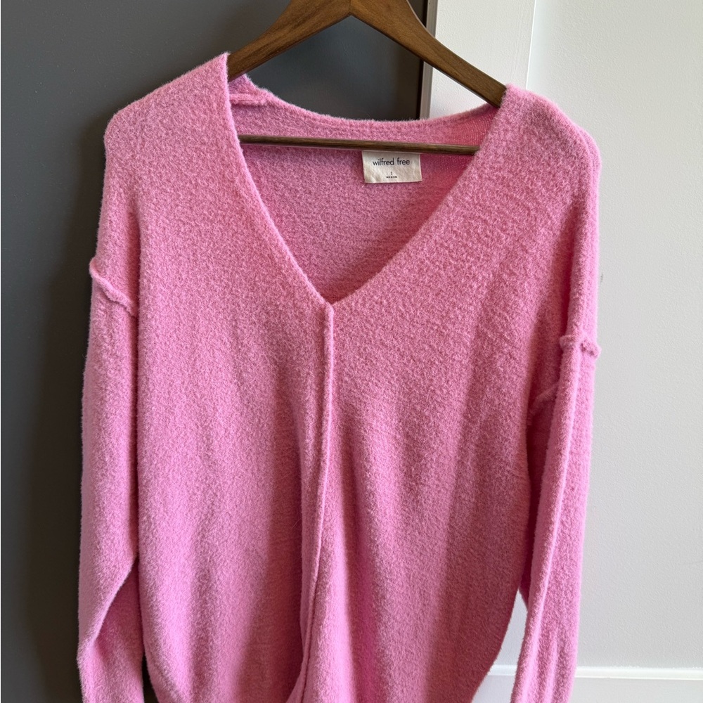 Wilfred Pink V-Neck Sweater - Picture 4 of 5